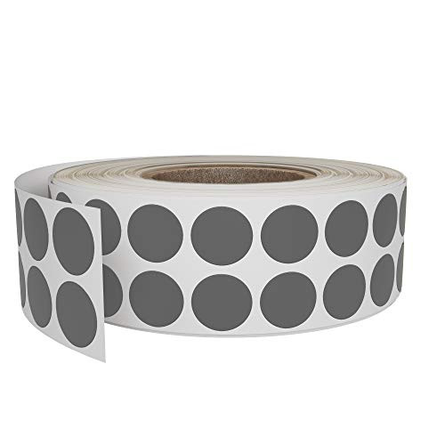 Royal Green Grey Dot Stickers Roll (11/16 inch) Inventory Labels 17mm - 1220 Pack