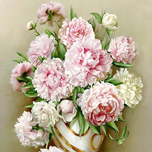 21secret 5D Diamond DIY Painting Full Drill Handmade The Nobleness Peony Flower in Vase Cross Stitch Home Decor Embroidery Kit