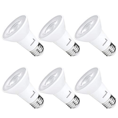 Hyperikon PAR20 LED Bulb Dimmable, 8W=50W, CRI 90+ Flood Light, E26, UL, Energy Star, Daylight White, 6 Pack