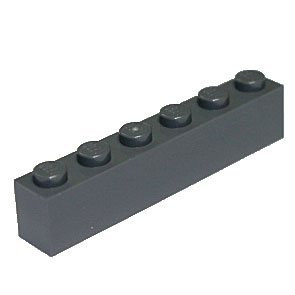 LEGO Parts and Pieces: Dark Gray (Dark Stone Grey) 1x6 Brick x50
