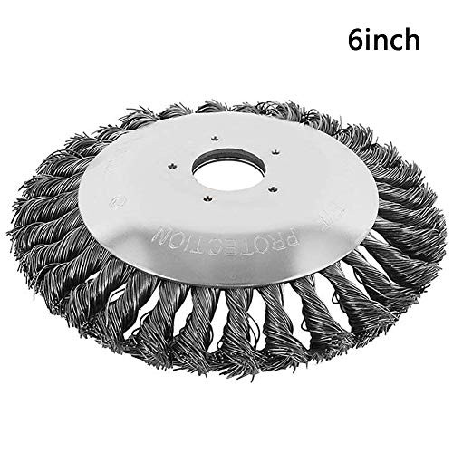 TCBWFY 6inch Weed Wired Trimmer Blade Unbreakable Pavement Surface Grass Trimmer Brush Cutter Blade Grass Cutter Blade Trimmer Weeds Grass