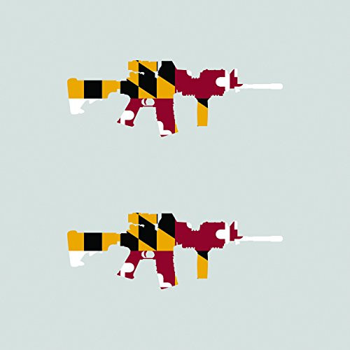 Two Pack Maryland State Shape AR15 Sticker FA Graphix Vinyl Decal AR-15 M16 M-16 MD Two Pack Maryland State Shape AR15 Sticker FA Graphix Vinyl Decal AR-15 M16 M-16 MD