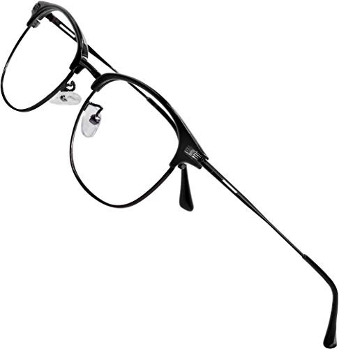 ATTCL Unisex Blue Light Blocking Glasses Eyeglasses Frame Anti Blue Ray Computer Game Glasses (Black, 5054)