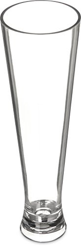 Carlisle 5649-407 Alibi Shatterproof Plastic Pilsner Glass, 16 oz, Clear (Pack of 4)