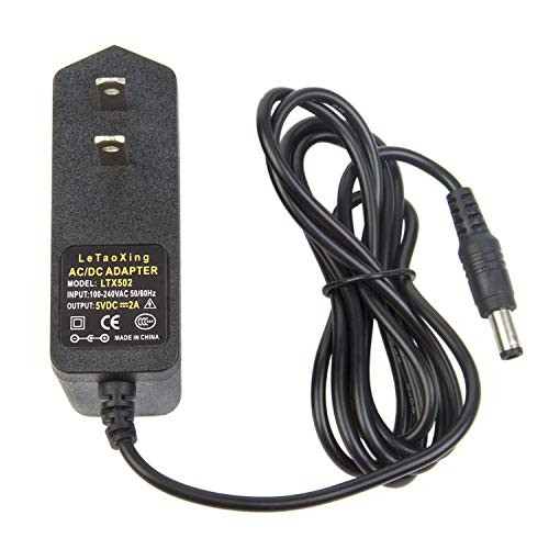 COOLM AC DC 5V 2A Power Supply Adapter, 10 Watt Max, AC 100-240V to DC 5V 10W Wall Charger 5V/2A for LED Strip Lights,Audio/Video, Wireless Router,DC Plug Jack 5.5mmx2.5mm-2.1mm