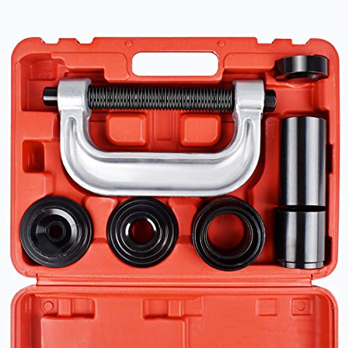 faersi 10pc Ball Joint Service Tool Kit - Heavy Duty Ball Joint Press & U Joint Bushing Removal Tool Set with Adapters for Most 2WD and 4WD Cars and Light Trucks