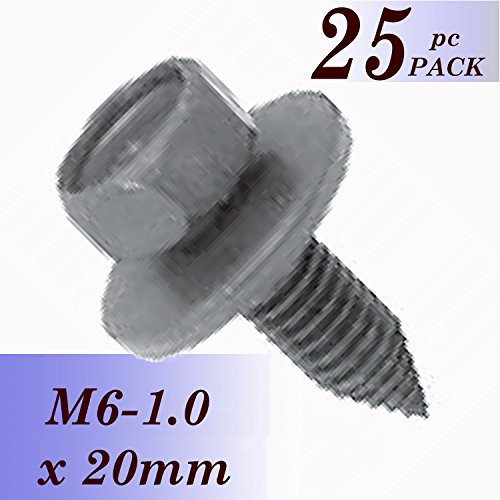 Boltman M6-1.0 X 20MM Hex Head SEMS 17MM OD PHOS (25pkg)