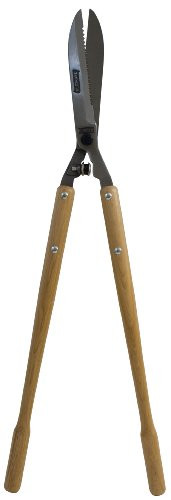 Flexrake FLX427L Forged 8-3/4-Inch Serrated Hedge Shear with Hickory Handle