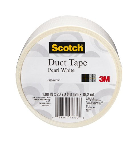 Scotch Duct Tape, White, 1.88-Inch by 20-Yard, 6-Pack