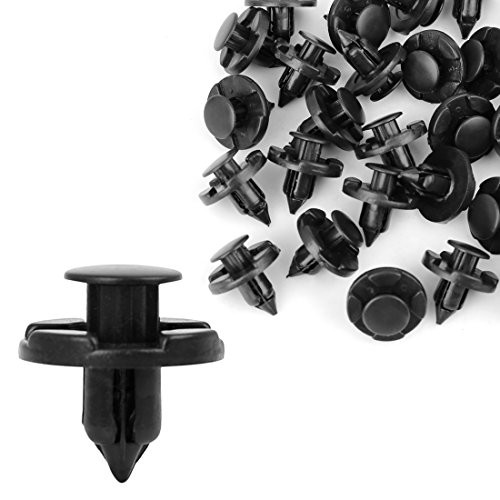 uxcell 30 Pcs 8mm Hole Retainer Clips- Plastic Drive Rivets Mud Flaps Bumper Fender Push Clips for Nissan