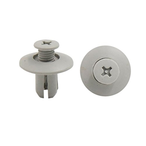 uxcell 100pcs Gray 8mm Dia Hole Car Bumper Push in Type Plastic Clips Rivets Fastener