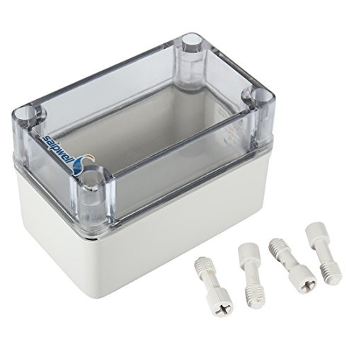 uxcell 3.2 inches x 5.1 inches x 3.4 inches 80mmx130mmx85mm ABS Junction Box Universal Project Enclosure w PC Transparent Cover