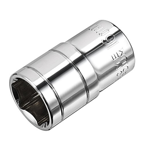 uxcell 1/2-Inch Drive 16mm 6-Point Shallow Socket, Metric, Cr-V