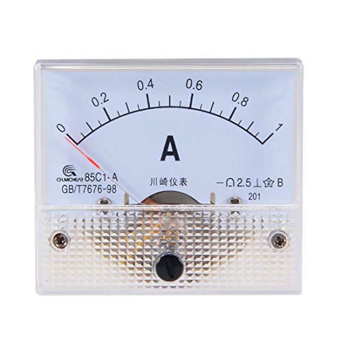uxcell 85C1-A Analog Current Panel Meter DC 1A Ammeter for Circuit Testing Ampere Tester Gauge 1 PCS