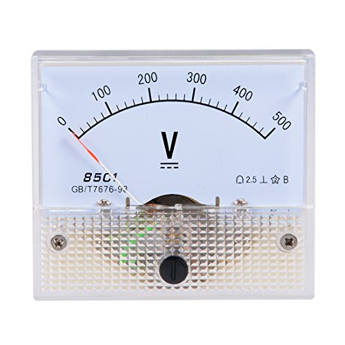 uxcell DC 0-500V Analog Panel Voltage Gauge Volt Meter 85C1 2.5% Error Margin