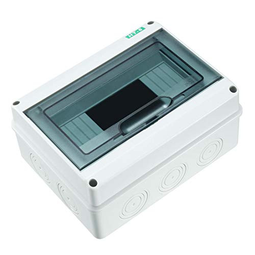 uxcell IP65 ABS Transparent Cover Power Distribution Protection Box for Circuit Breaker Indoor on The Wall 8Way 200mmx155mmx92mm