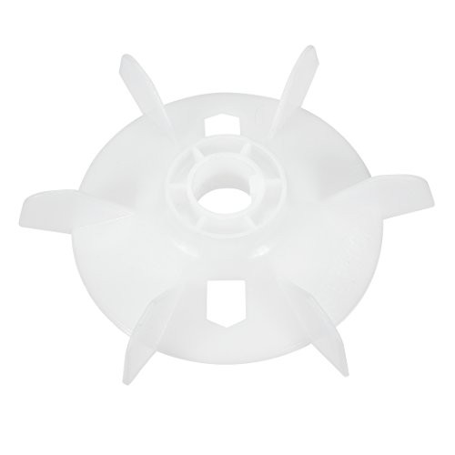 uxcell Motor Fan Blade 155mmx24mm Round Shape Bore White Engineering Plastic with 6 Vanes