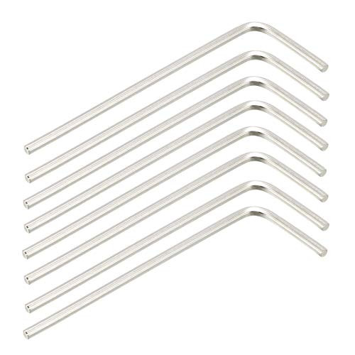 uxcell 8pcs L-Shape Inner Hexagonal Spanner Flat End M3 Hex Key Wrench Tool
