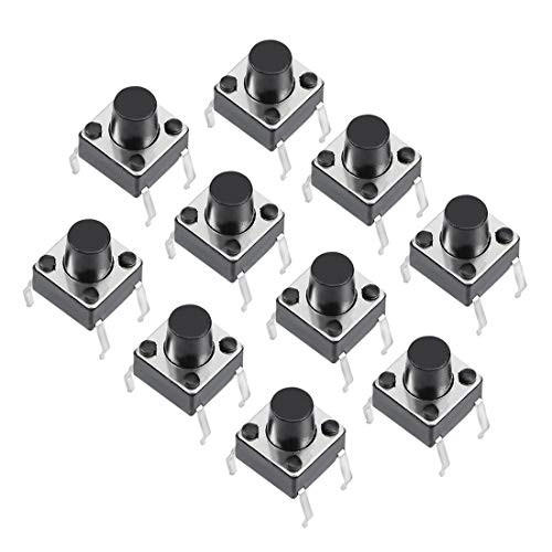 uxcell 6x6x7mm Panel Small PCB Momentary Tactile Tact Push Button Switch DIP 10PCS