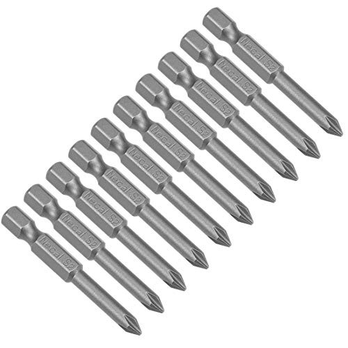 uxcell 10pcs 50mm 1/4 inches Hex Shank 4.5mm PH1 Magnetic Phillips Head Screwdriver Bits S2 High Alloy Steel