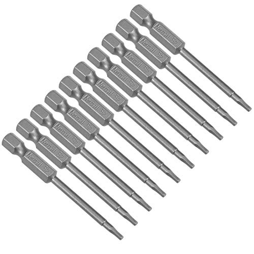 uxcell 10 Pcs H2 Magnetic Hex Head Screwdriver Bits, 1/4 Inch Hex Shank 2.56-inch Length S2 Power Tools