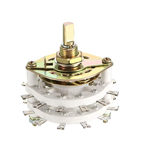 uxcell 6P3T 6 Pole 3 Position Selectable 2 Deck Band Channel Rotary Switch Selector