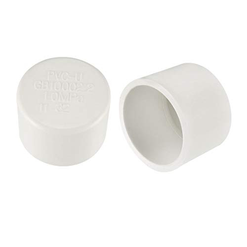 uxcell 32mm PVC Pipe Cap Fitting, Slip Socket External End Caps 2 Pcs