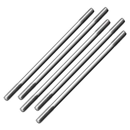 uxcell M3x65mm Pushrod Connector Stainless Steel Rod Linkage,for RC Boat,Car,Airplane,Helicopter,5pcs