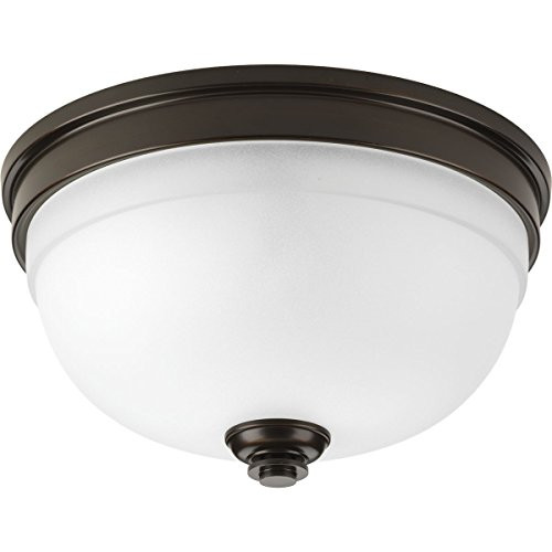 Progress Lighting P350047-020 Topsail Two-Light Flush Mount, Antique Bronze