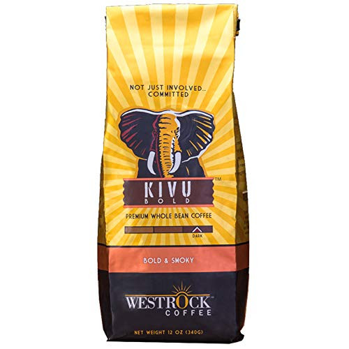 Westrock Coffee Kivu Bold Dark Roast Gourmet Whole Bean Coffee 12oz Bags