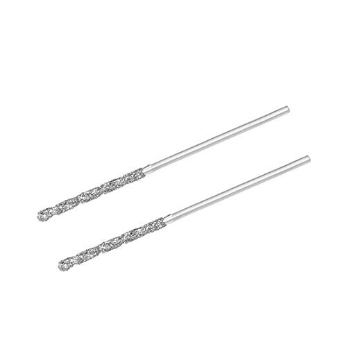 uxcell 1mm Diamond Twist Drill Bits High Speed Steel HSS for Glass Sea Shells Stone Tiles 2 Pcs