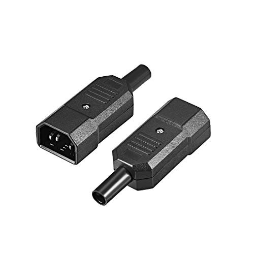 uxcell AC110-250V 10A Male IEC320 C14 Power Socket Adapter Connector 3 Terminals Panel Mount 2 Pcs