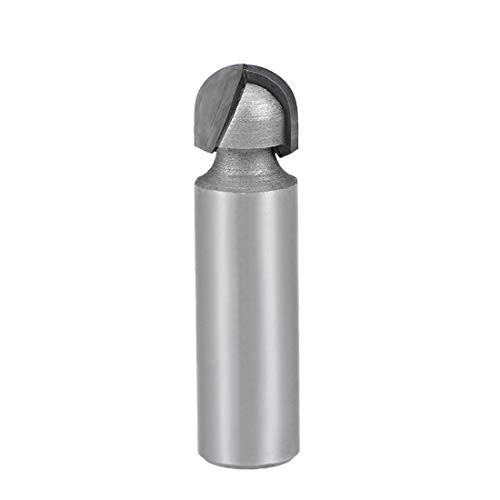 uxcell Router Bit 1/2-Inch Shank 1/2-Inch Cutting Dia. Core Box 2 Flutes Carbide for Carpentry Woodworking Milling Cutting Tool