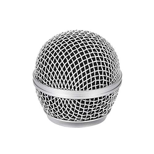 uxcell Microphone Mesh Grill Metal Windscreen with Black Interior Foam Filter for SM58 BETA58 BETA58A SM58LC SM58S SA-M30 SV100 UT2 PGX24 SLX2