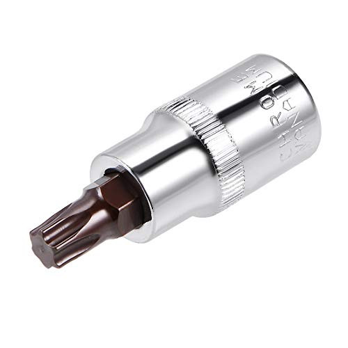 uxcell 1/2-Inch Drive T50 Torx Bit Socket S2 Steel 55mm Length