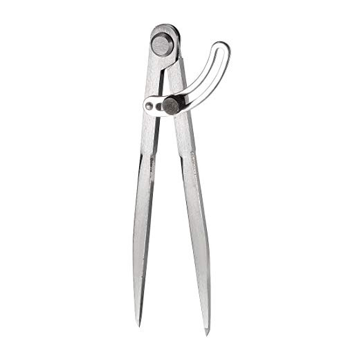 uxcell Wing Divider Compass 200mm Adjustable Lockable Carbon Steel Marking Tool for Leather Working