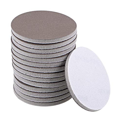 uxcell 3-Inch 800-Grits Sanding Sponge Hook and Loop Sanding Disc for Car/Wood/Drywall/Metal 15pcs
