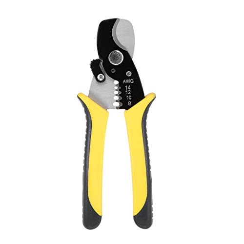 uxcell Cable Wire Cutter, Wire Stripper Wire Stripping Tool, 8-14 AWG Wire Crimper