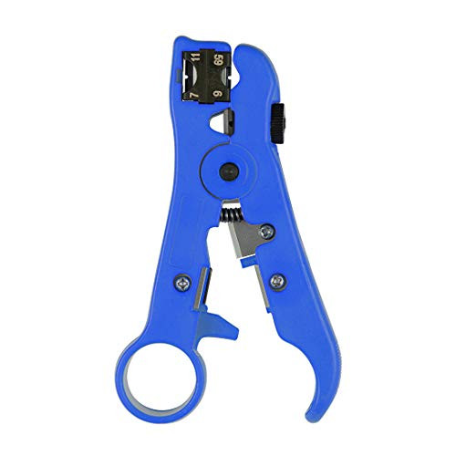 uxcell Wire Stripper Cutter for Round or Flat TV/UTP Cat5 Cat6 Coax Coaxial Cable Stripping Tool
