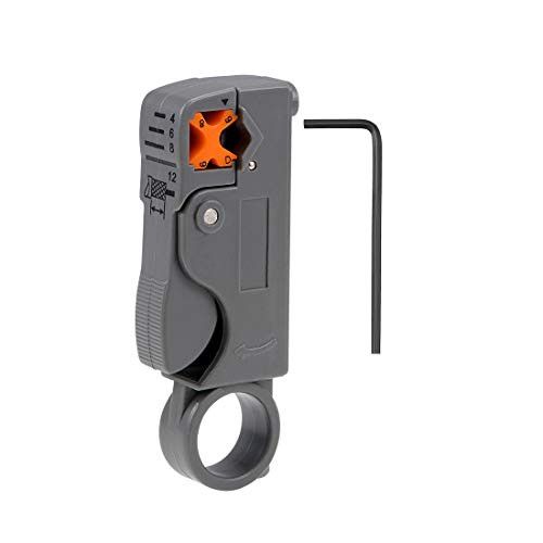 uxcell Rotary Coax Coaxial Cable Stripper Cutter Tool for RG58 RG59/62 RG6 Wire Stripper