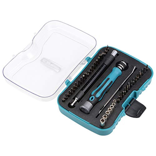 uxcell Screwdriver Bits Set 45-in-1 Magnetic 5/32 Inch Hex Shank Screw Driver Bit Set Repairing Tool W Screwdriver Adjustable Wrench Handle