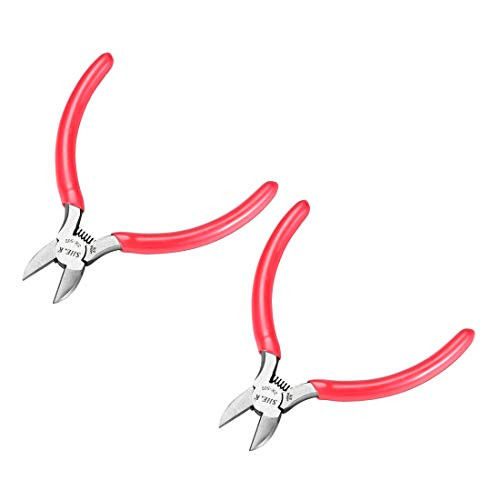 uxcell Diagonal Cutting Pliers 4.5 Inch Flush Wire Cutter Side Cutting Pliers 2 Pcs