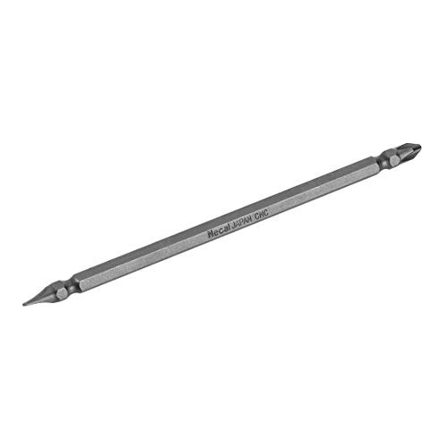 uxcell PH2/SL6 Magnetic Double End Screwdriver Bits, 1/4 Inch Hex Shank 5.9-inch Length S2 Power Tool
