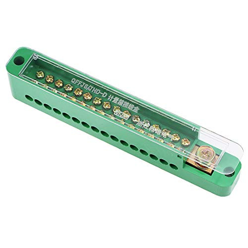uxcell 1 Inlet 16 Outlet Terminal Strip Blocks 660V 150A Single Phase Distribution Block for Meter Box