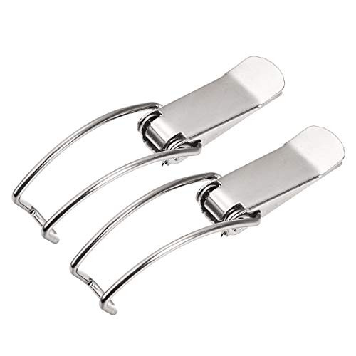 uxcell 3.25-inch Iron Spring Loaded Toggle Latch Catch Clamp Clip for Trunk Case Box Chest - 2 Pcs