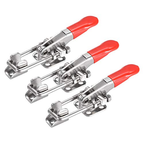 uxcell 396lbs Adjustable Latch SUS304 Stainless Steel U Bolt Quick Release Toggle Clamp, 3 Pcs