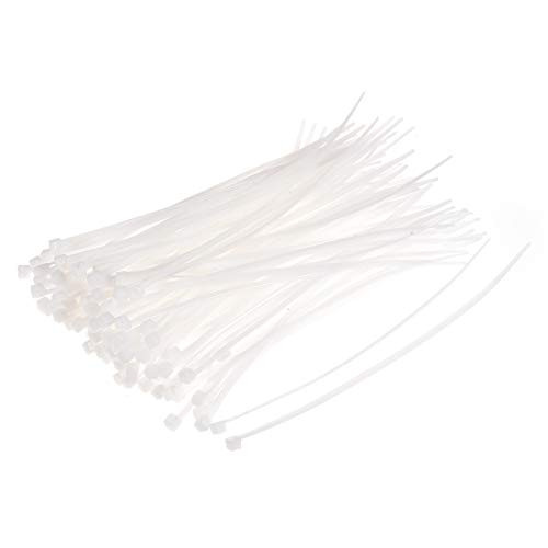 uxcell 150pcs Cable Zip Ties 6 Inch x 0.11 Inch Self-Locking Nylon Tie Wraps White