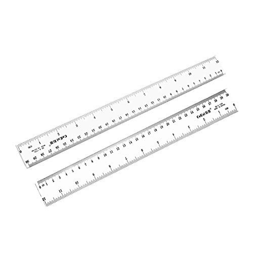 uxcell Straight Ruler 30cm 12 Inch Metric Measuring Tool 20pcs