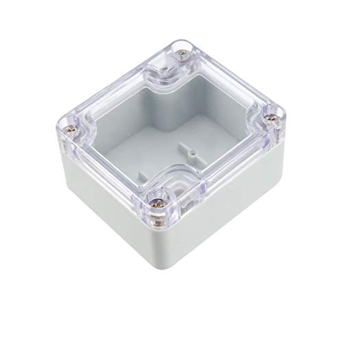 uxcell 63mmx58mmx35mm(2.48x2.28x1.38inch) ABS Junction Box Universal Project Enclosure W PC Transparent Cover