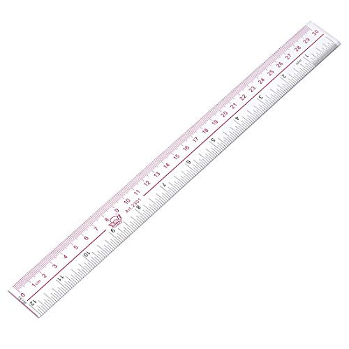 uxcell Straight Ruler 30cm 12 Inch Metric Double Scale Plastic Measuring Tool Clear